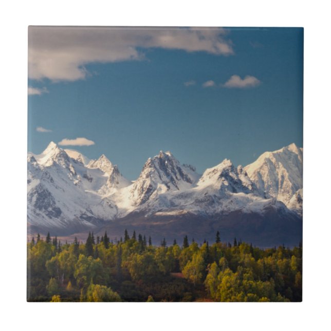 Der Mount McKinley | Alaska Fliese (Vorderseite)