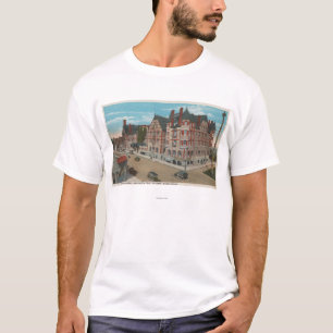 Der Mount Rainier, WA - Ansicht des Tacoma-Hotels T-Shirt