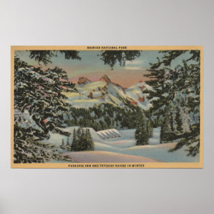 Der Mount Rainier, WA - Paradies-Gasthaus u. Poster
