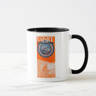Der Mount- Rainierplakat - Reiten Tasse
