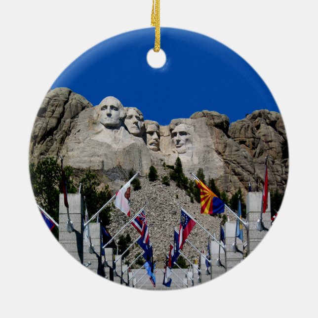 Der Mount Rushmore South Dakota Andenken Keramik Ornament (Hinten)