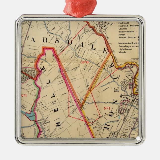 Der Mount Vernon, E Chester, Pelham, New Rochelle, Silbernes Ornament (Vorne)