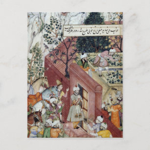 Der Mughal Kaiser Babur Postkarte