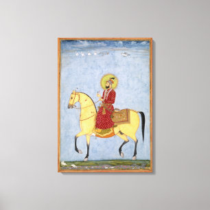 Der Mughal Kaiser Farrukhsiyar (1683-1719) (r.1713 Leinwanddruck