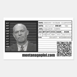 Der Mugshot Rechteckiger Aufkleber