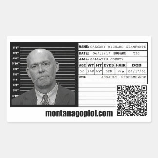 Der Mugshot Rechteckiger Aufkleber