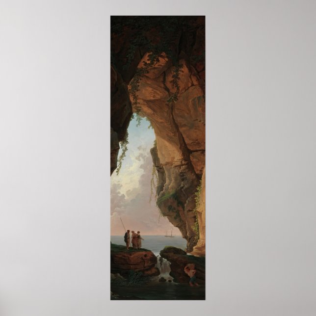 Der Mund einer Höhle (1784) Hubert Robert Poster (Vorne)