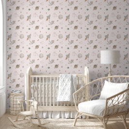 DER MUND UND DAS KLEINE ASTRONAUT-WALLPAPIER TAPETE