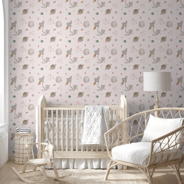 DER MUND UND DAS KLEINE ASTRONAUT-WALLPAPIER TAPETE (Kinder)