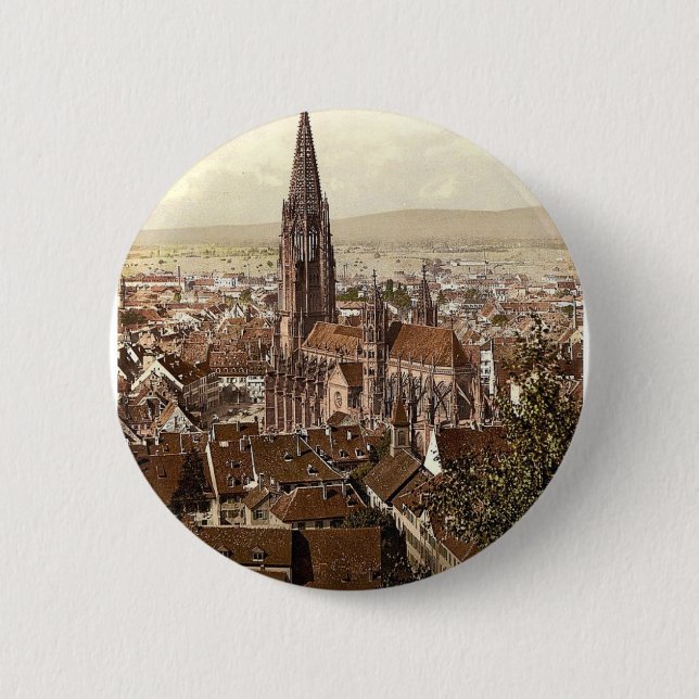 Der Münster, Freiburg, Baden, Deutschland großarti Button (Vorderseite)