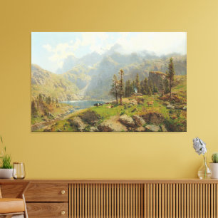Der Murgsee in der Schweiz, Glaris Leinwanddruck
