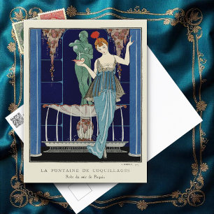 Der Muschelbrunnen von George Barbier Postkarte