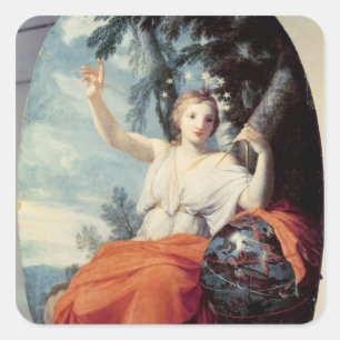 Der MuseUrania, 1646-47 Quadratischer Aufkleber