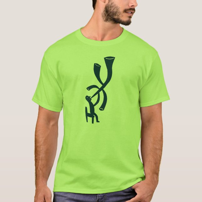 Der Musiker gehen wow-Aktions-Tanz-Hoffnungs-Glück T-Shirt (Vorderseite)
