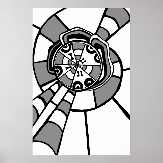 Der Musiker - Schwarz/Grau-Poster Poster (Vorne)