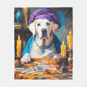 Der Mystische Fibel Funny Fortuneteller Dog Fleecedecke