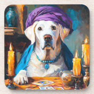 Der mystische Hund Lustiger Wahrsagerhund Getränkeuntersetzer
