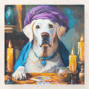 Der mystische Hund Lustiger Wahrsagerhund Glasuntersetzer