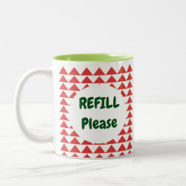 Der Nachfüllung Kaffee-Tasse bitte Zweifarbige Tasse