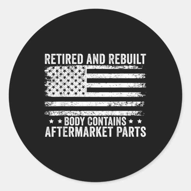 Der Nachrüstkörper enthält einen nachbörslichen Te Runder Aufkleber (Vorderseite)