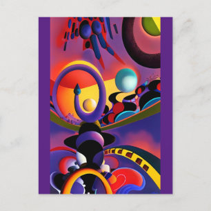 Der Nachtfahrer Ken Gage Surrealismus Postkarte