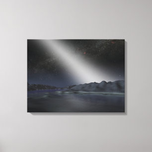 Der Nachthimmel von einem hypothetischen Alien Pla Leinwanddruck