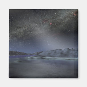 Der Nachthimmel von einem hypothetischen Alien Pla Magnet