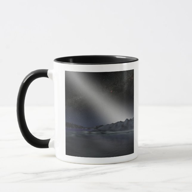 Der Nachthimmel von einem hypothetischen Alien Pla Tasse (Links)