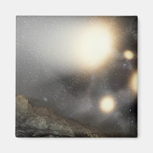 Der Nachthimmel wurde aus einem hypothetischen Flu Magnet