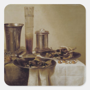 Der Nachtisch, 1637 Quadratischer Aufkleber