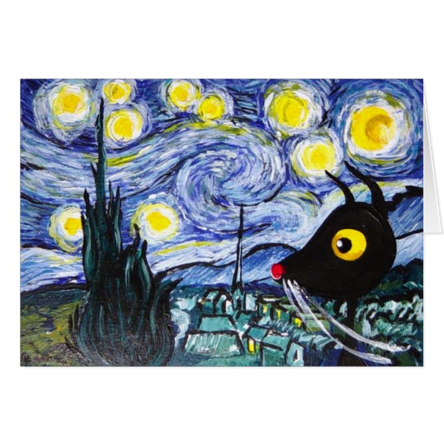 Der nächtliche Himmel Stressie Katze! (Vorderseite (Horizontal))