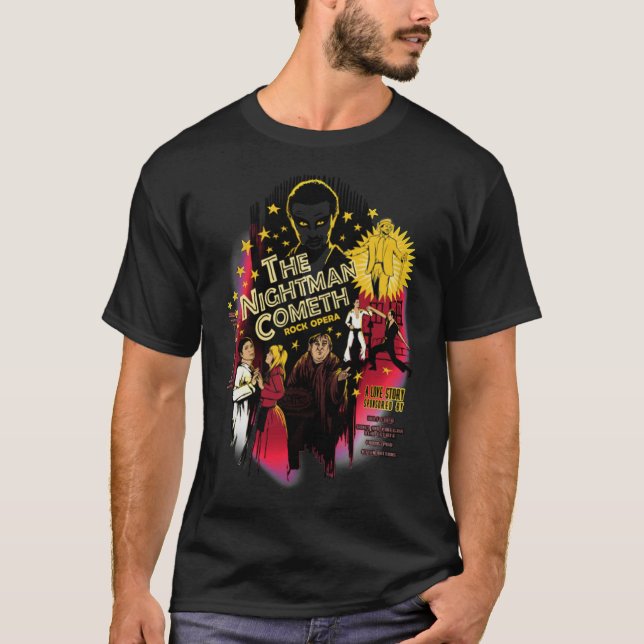 Der Nachtmann kommt aus dem klassischen T - Shirt (Vorderseite)