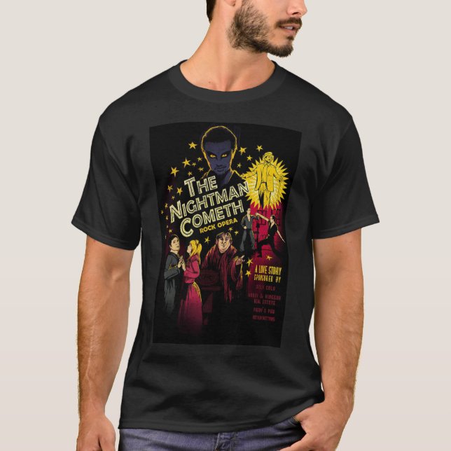 Der Nachtmann kommt aus dem klassischen T - Shirt (Vorderseite)