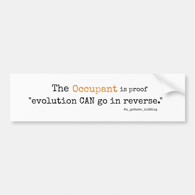 Der Nachweis der Evolution kann umgekehrt erfolgen Autoaufkleber (Vorne)