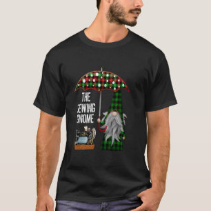 der nähende Gnom lustiger Familien-Weihnachtsdruck T-Shirt