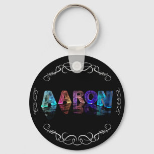 Der Name Aaron in 3D-Leuchten (Foto) Schlüsselanhänger