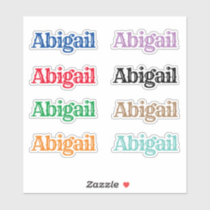 Der Name Abigail Aufkleber