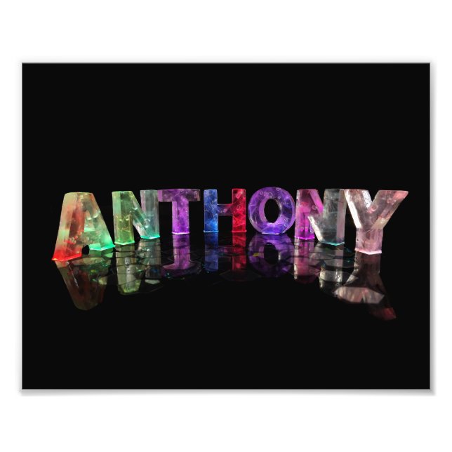 Der Name Anthony in Lights Fotodruck (Vorne)