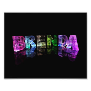 Der Name Brenda in 3D-Lichtern Fotodruck
