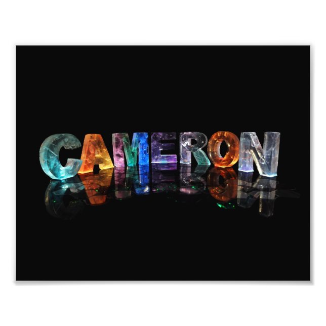 Der Name Cameron in Extravaganten Buchstaben Fotodruck (Vorne)