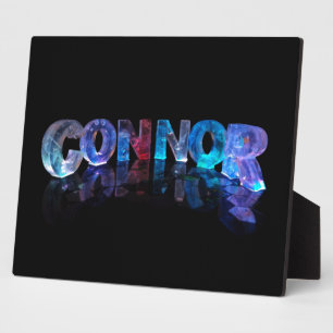 Der Name Connor in 3D Lights Fotoplatte