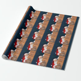 Der Name der Weihnachtsgrußkarte Geschenkpapier