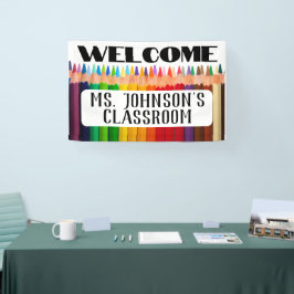 Der Name des Begrüßungslehrers Banner
