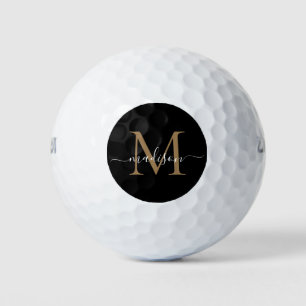 Der Name des benutzerdefinierten schwarzen Monogra Golfball