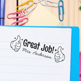 Der Name des personalisierten Lehrers "Großer Job" Permastempel