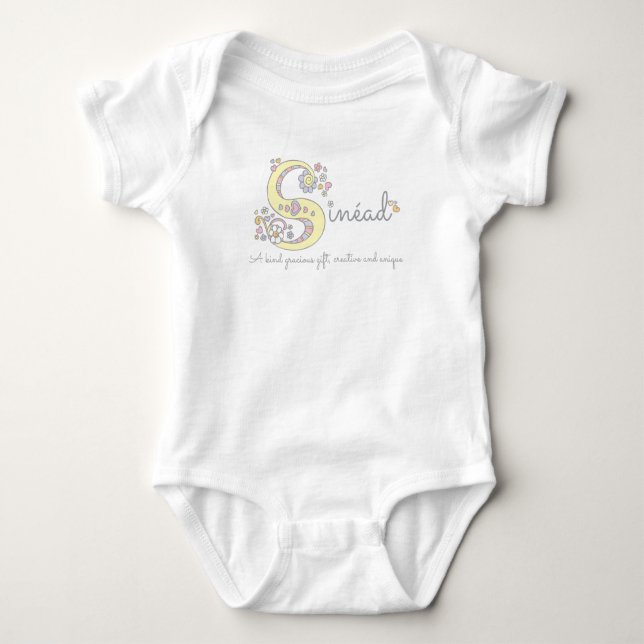 Der Name des Sinead Mädchens bedeutet benutzerdefi Baby Strampler (Vorderseite)