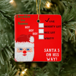 Der Name des Weihnachtsmanns in Nizza Keramikornament