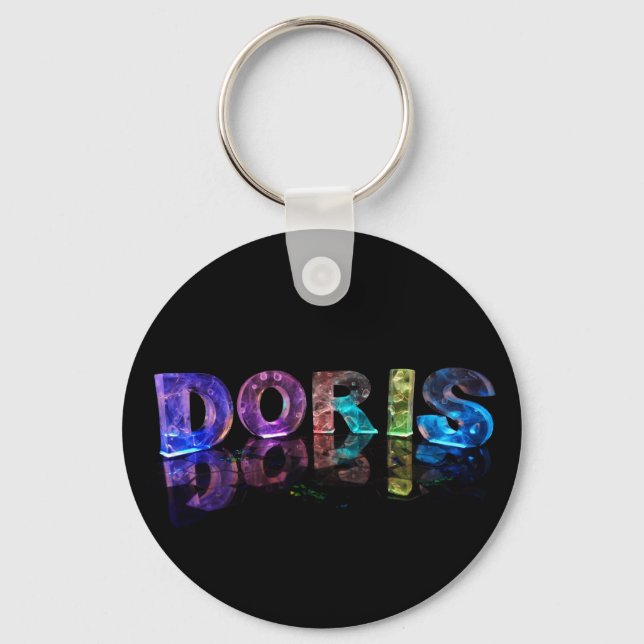 Der Name Doris in 3D-Leuchten (Foto) Schlüsselanhänger (Vorderseite)