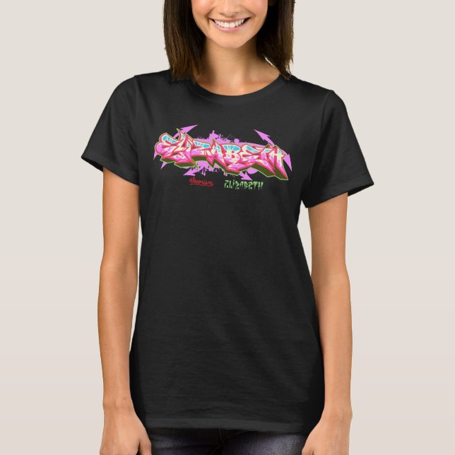 Der Name Elizabeth in Graffiti T-Shirt (Vorderseite)