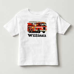 Der Name-Feuer-LKW des Kindes Kleinkind T-shirt